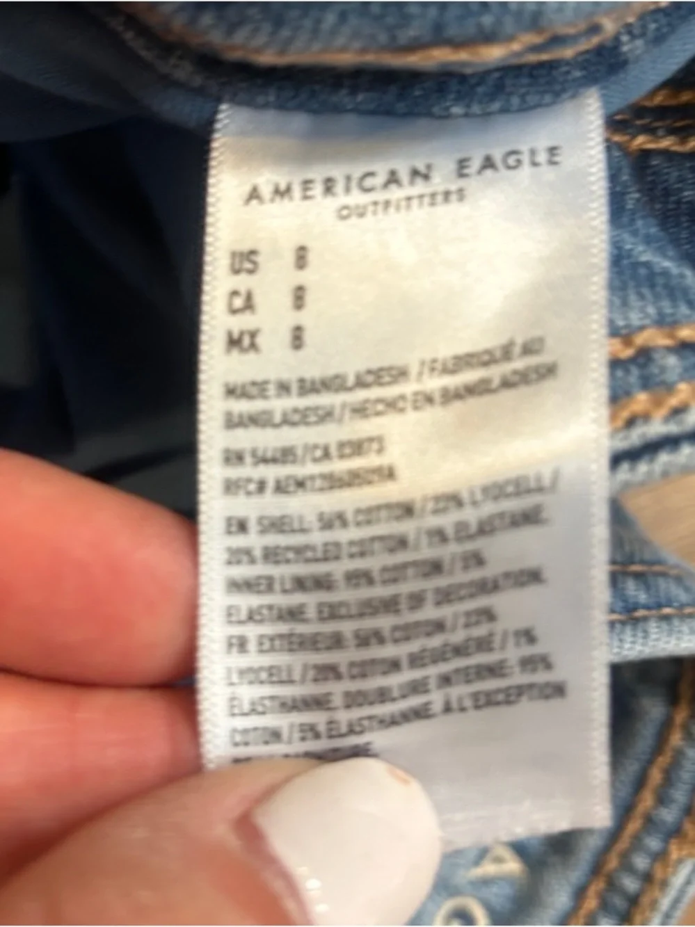 American Eagle Outfitters Light Blue Denim Mini Skort